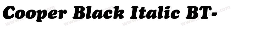 Cooper Black Italic BT字体转换
